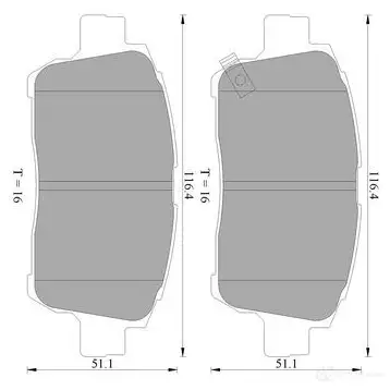 Тормозные колодки, комплект BOSCH 0986ab2382 235 10 7695-D822 1193488696