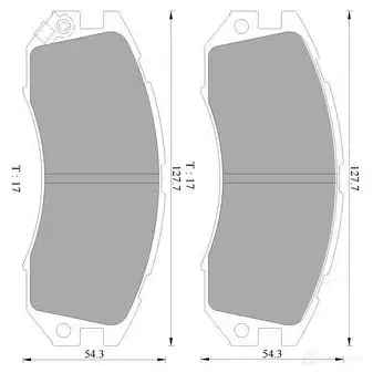 Тормозные колодки, комплект BOSCH 1193488110 7350-D470 0986ab2051 214 96 изображение 0