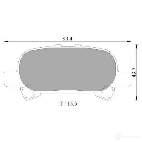 Тормозные колодки, комплект BOSCH BP2504 0986ab2504 7701- D828 1193488931 изображение 0