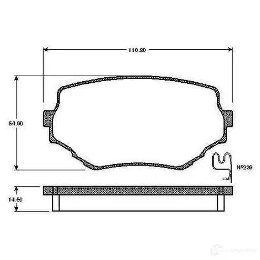 Тормозные колодки, комплект BOSCH D 680 7559 0986tb2291 6014202 D 680 7559