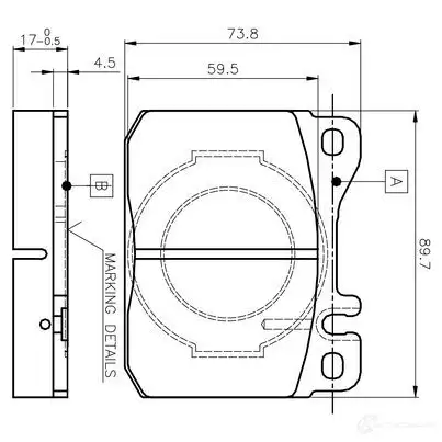 Тормозные колодки, комплект BOSCH D 100A 8263 D 100A 8263 0986tb2051 1193496064