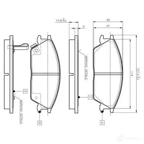 Тормозные колодки, комплект BOSCH D 440 7293 0986tb2115 1193496134 D 440 7293 изображение 0