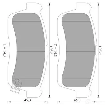 Тормозные колодки, комплект BOSCH 1193488484 B P2290 DB1768 0986ab2290