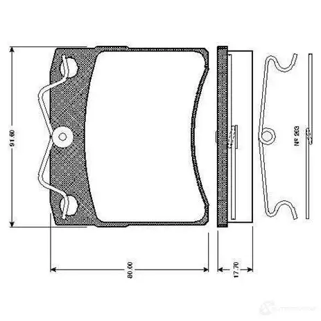 Тормозные колодки, комплект BOSCH 0986tb2669 4047024113282 40 MS168 6015230
