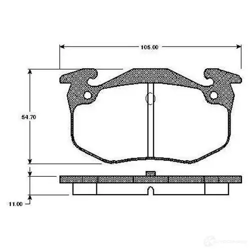 Тормозные колодки, комплект BOSCH XMU NU 1197986137 0986tb2517 4047024112339