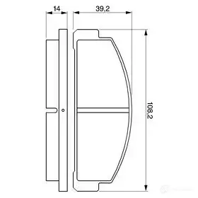 Тормозные колодки, комплект BOSCH 336061 20 564 424 058 B 0986424058