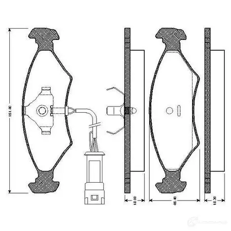 Тормозные колодки, комплект BOSCH 0986tb2068 4047023032874 4ODJE9 W 6015440 изображение 0