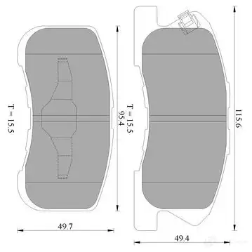 Тормозные колодки, комплект BOSCH DB1380 0986ab2559 BP 2559 1193489072 изображение 0