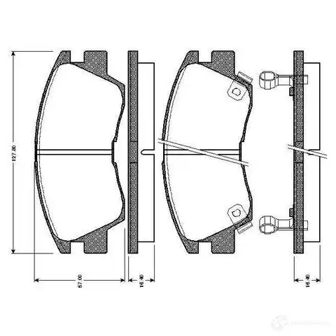 Тормозные колодки, комплект BOSCH 6015260 D 349 7241 D 349 7241 0986tb2154 изображение 0