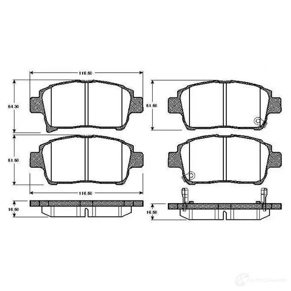 Тормозные колодки, комплект BOSCH D 846 7722 0986tb2438 D 846 7722 6016540