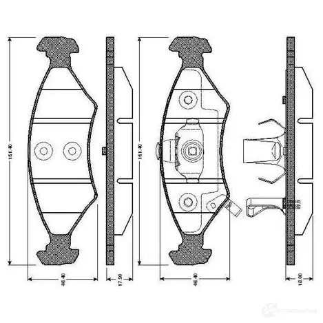 Тормозные колодки, комплект BOSCH 6016706 D 766 7529 0986tb2267 D 766 7529