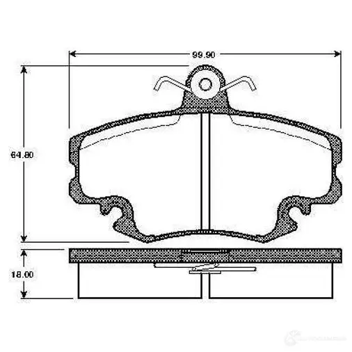 Тормозные колодки, комплект BOSCH 6016878 0986tb2953 18HU ZH 4047024257443 изображение 0