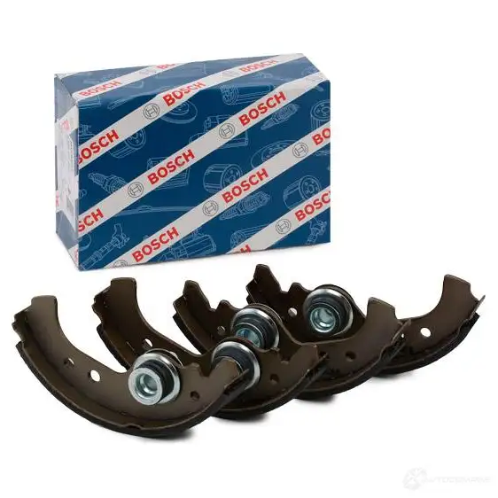 Барабанные тормозные колодки, комплект BOSCH BS41 4 341411 0986487030 2JRG9TR изображение 1