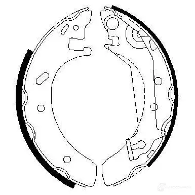 Барабанные тормозные колодки, комплект BOSCH 4UZZF BS 773 0986487523 341608