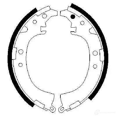 Барабанные тормозные колодки, комплект BOSCH 0986487424 341572 B S674 SY3KG