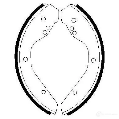 Барабанные тормозные колодки, комплект BOSCH BS 636 0986487386 BXEXMO 341550