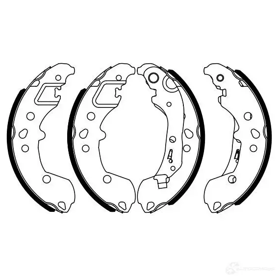 Барабанные тормозные колодки, комплект BOSCH 1425135717 ZYRCNJ 0986487958 BS7 958