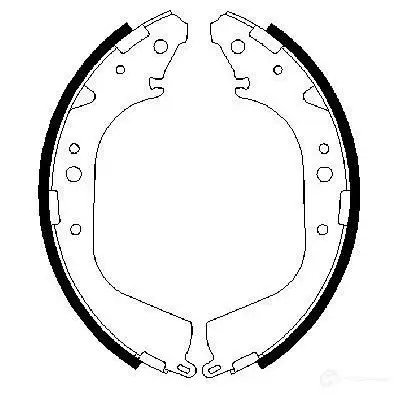 Барабанные тормозные колодки, комплект BOSCH 0986487414 341566 PKN5XKA BS66 4 изображение 0