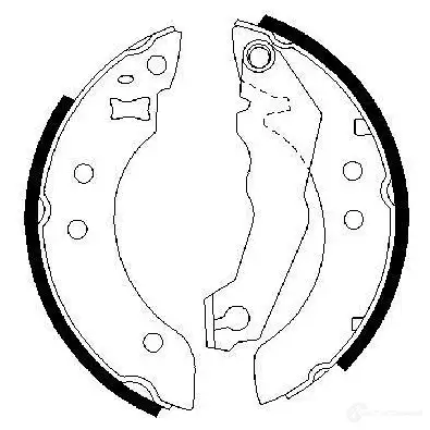 Барабанные тормозные колодки, комплект BOSCH B S418 VAYA8AJ 341413 0986487035