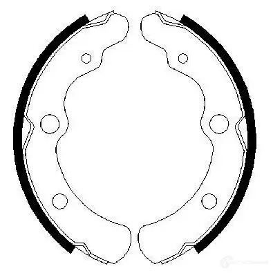 Барабанные тормозные колодки, комплект BOSCH B S692 0986487442 P1IJTM 341578 - Изображение 1