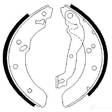 Барабанные тормозные колодки, комплект BOSCH BS6 59 0986487409 341564 Z3Z1MG