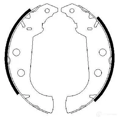 Барабанные тормозные колодки, комплект BOSCH 341461 0986487243 F9ANF BS50 2 изображение 0