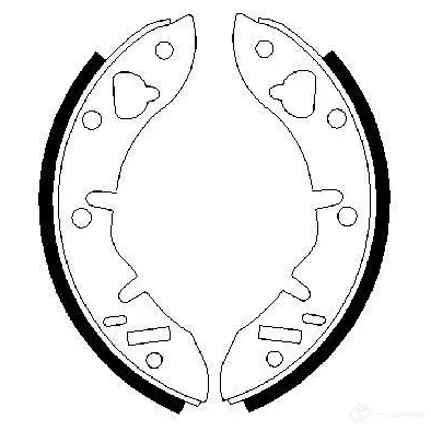 Барабанные тормозные колодки, комплект BOSCH 341493 BS54 7 0986487297 3PF61
