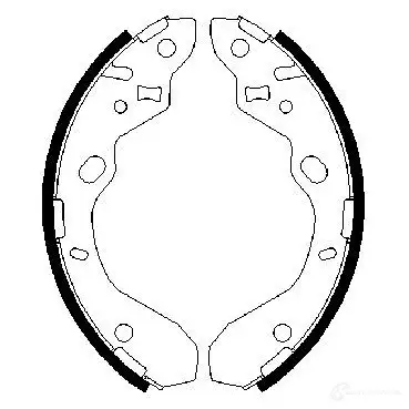 Барабанные тормозные колодки, комплект BOSCH 341702 B S877 79BJHEV 0986487652 изображение 0