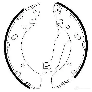 Барабанные тормозные колодки, комплект BOSCH 341551 0986487387 BS6 37 3SWJ9X1 изображение 0