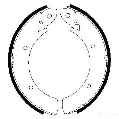 Барабанные тормозные колодки, комплект BOSCH 0986487315 BS56 5 JQS2W 341507