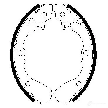 Барабанные тормозные колодки, комплект BOSCH 0986487636 B S869 341694 NXB0TYF изображение 0