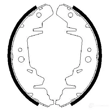Барабанные тормозные колодки, комплект BOSCH EM345TP BS86 8 341693 0986487634