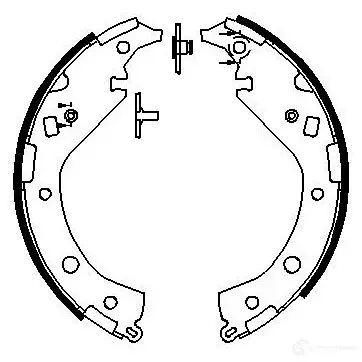 Барабанные тормозные колодки, комплект BOSCH O2VJ4P 341741 0986487692 B S912