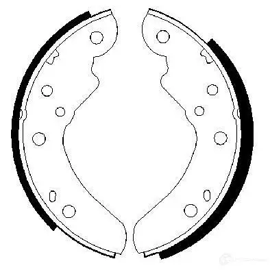 Барабанные тормозные колодки, комплект BOSCH BS67 0 341569 0986487420 NM1WCFR