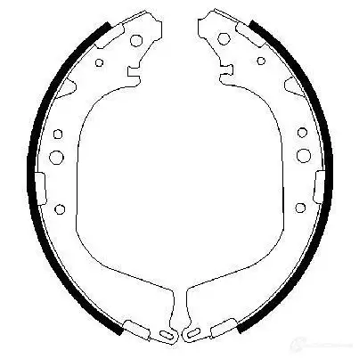 Барабанные тормозные колодки, комплект BOSCH 0986487530 BS 780 341614 AF2ODJV