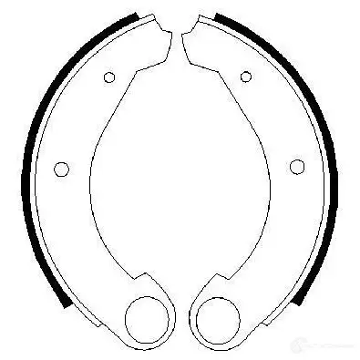 Барабанные тормозные колодки, комплект BOSCH SKHC2L BS57 2 0986487322 341513
