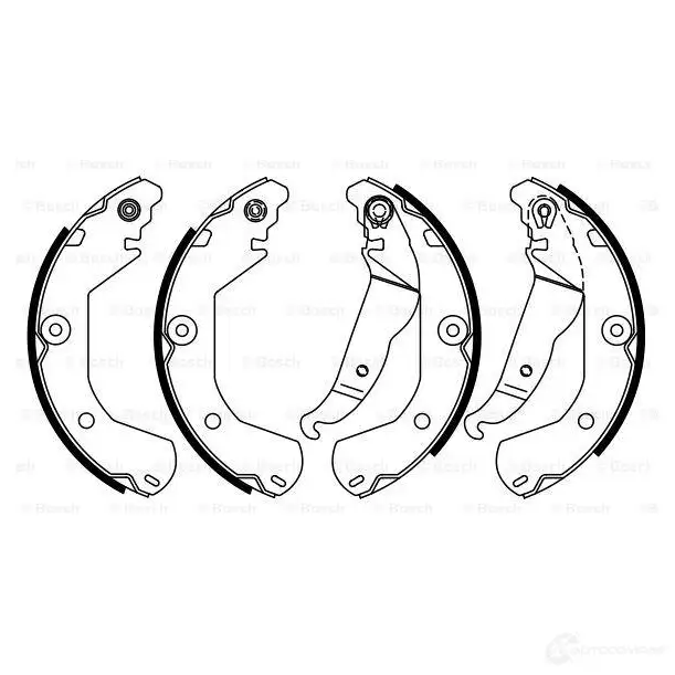Барабанные тормозные колодки, комплект BOSCH 0986487924 918S5 BS 7924 341961 - Изображение 1