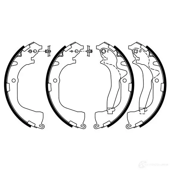 Барабанные тормозные колодки, комплект BOSCH 0986487955 1193481619 B S7955 XLZ2U2M - Изображение 1