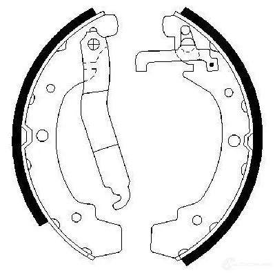 Барабанные тормозные колодки, комплект BOSCH 0986487318 341510 ZZ7AUU3 BS5 68 изображение 0