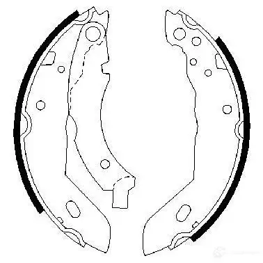 Барабанные тормозные колодки, комплект BOSCH BS 437 0986487084 QMJ5S 341422