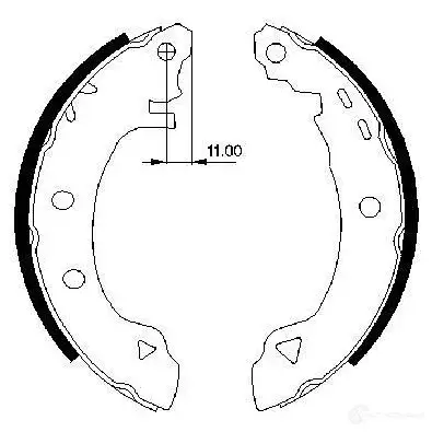 Барабанные тормозные колодки, комплект BOSCH 0986487295 341491 QO2HL BS54 5