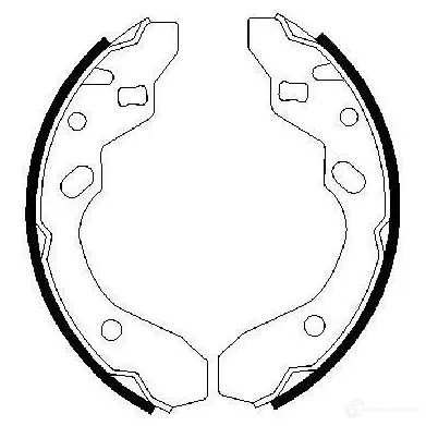 Барабанные тормозные колодки, комплект BOSCH 5Y32D 0986487417 341567 BS66 7