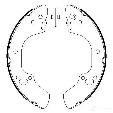 Барабанные тормозные колодки, комплект BOSCH 0986487662 341711 P5VDF B S884