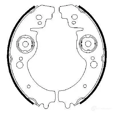 Барабанные тормозные колодки, комплект BOSCH 8ICARHF 0986487334 BS5 84 341521