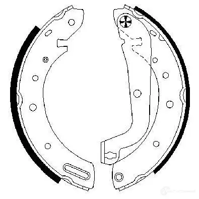 Барабанные тормозные колодки, комплект BOSCH 0986487583 BS8 25 7GSVZ 341651