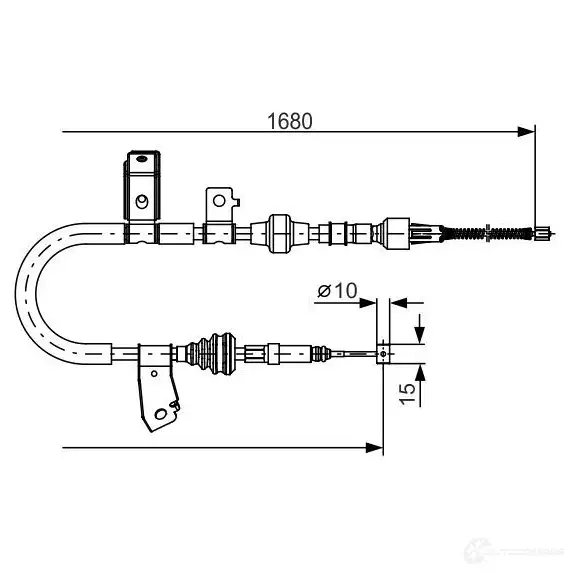 Трос ручника, стояночного тормоза BOSCH 1987482087 WXWU6L 355157 BC9 81