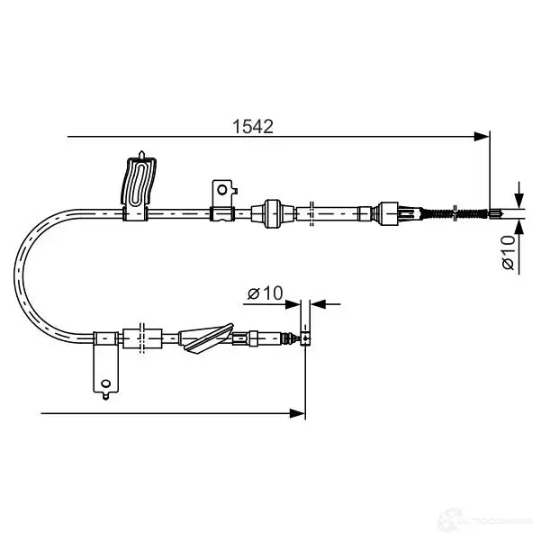 Трос ручника, стояночного тормоза BOSCH 1987482084 VHK5C B C978 355154