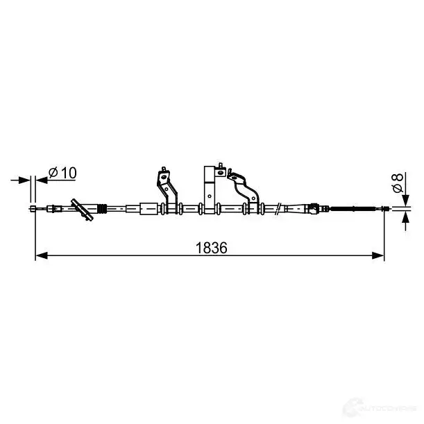 Трос ручника, стояночного тормоза BOSCH AHA5U B C2531 355541 1987482531