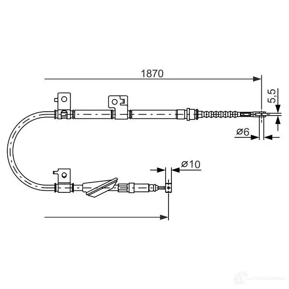 Трос ручника, стояночного тормоза BOSCH NX0JND B C464 353721 1987477602