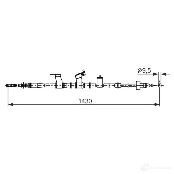 Трос ручника, стояночного тормоза BOSCH Q79V5 W 1437241236 1987482845 - Изображение 1